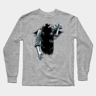 Scary Ghost Girl Coming Out Of Your Wherever Long Sleeve T-Shirt